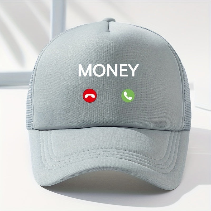 Money Calling Printed Baseball Cap Unisex Trucker Hat