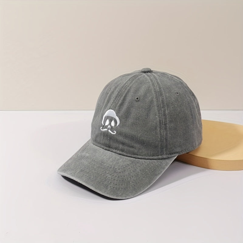 Little Old Man Embroidery Baseball Cap Sun Hat for Men and Women