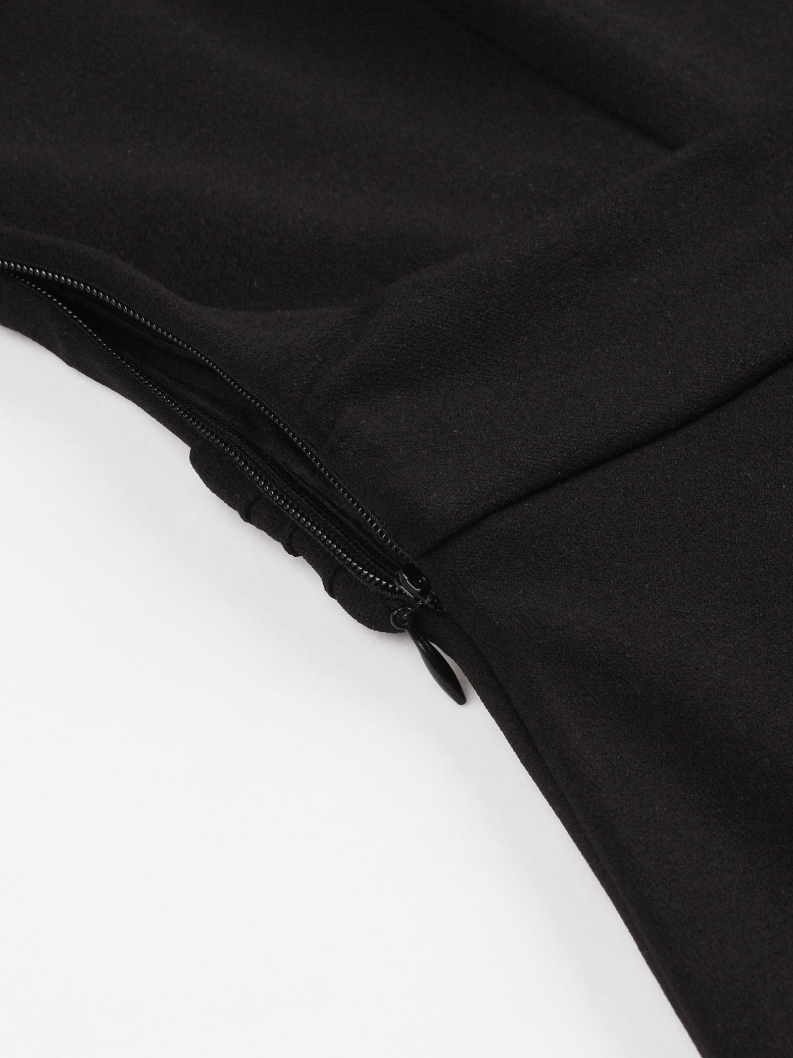 Contrast Mesh Sleeve Polo Neck Dress