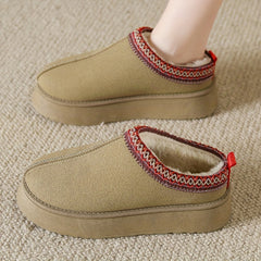Women's Fuzzy Ankle Boots Platform Snow Boots