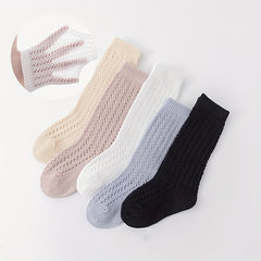 Baby Mesh Knee High Socks Breathable Bow Socks for Girls