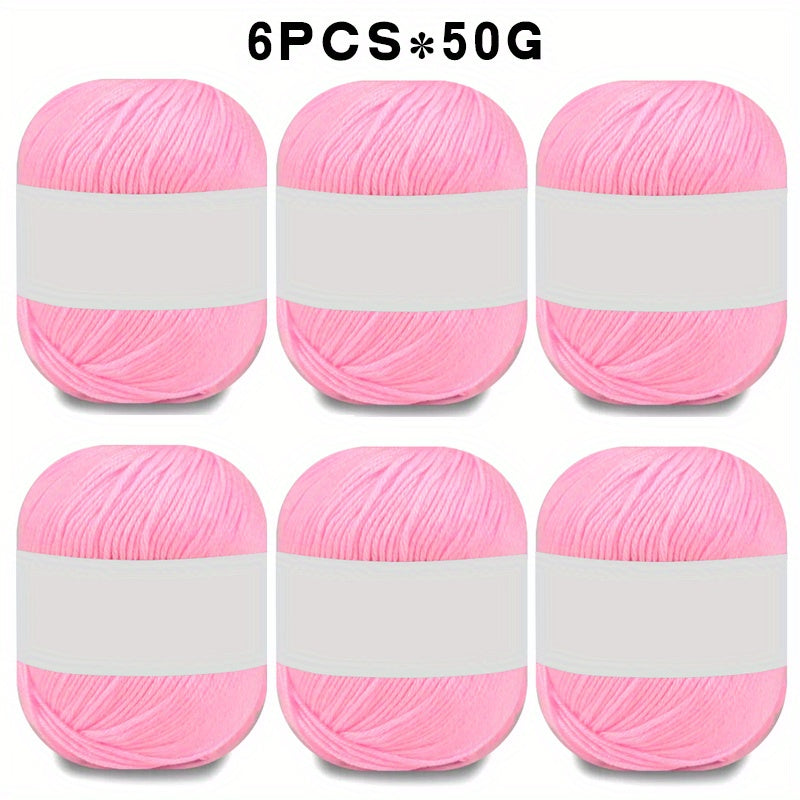 6pcs 6 Strand Soft Yarn for Crochet Projects - Christmas Halloween