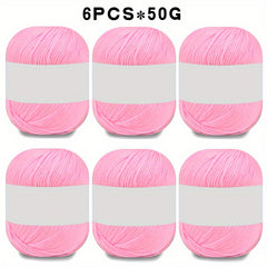 6pcs 6 Strand Soft Yarn for Crochet Projects - Christmas Halloween