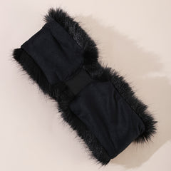Faux Fur Headband Women Cozy Stretch Hairband Outdoor Ear Warmers