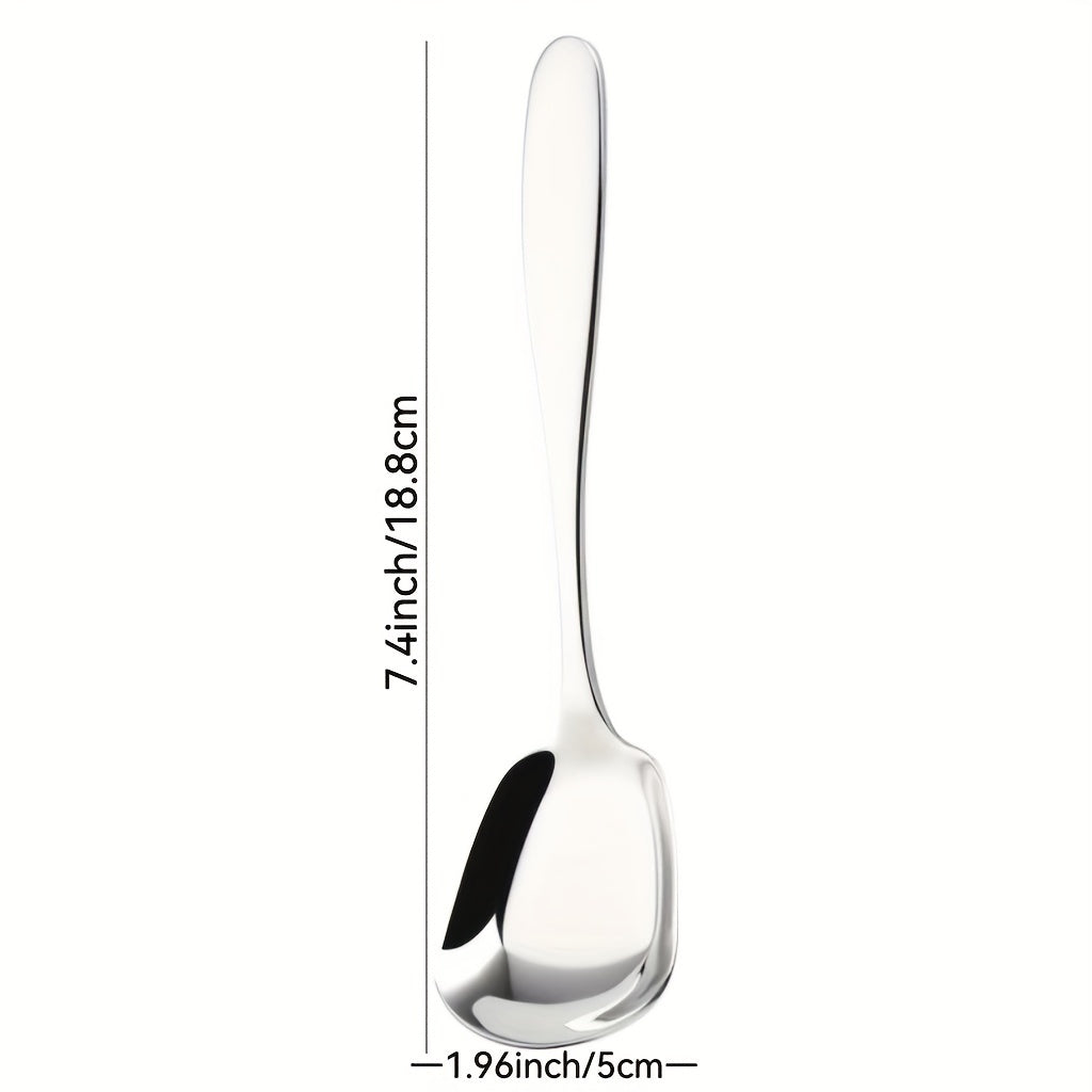 Long Handle Stainless Steel Soup Spoon for Dining and Serving