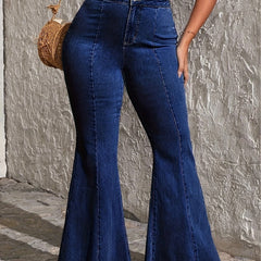 High Rise Flared Leg Jeans