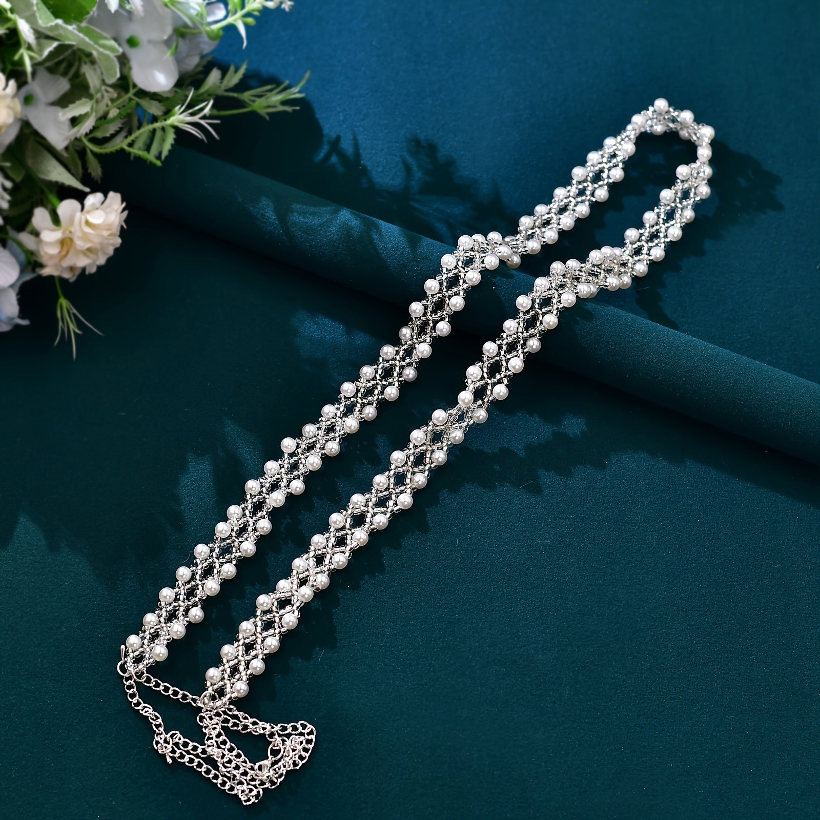 Boho Beaded Bridal Sash Wedding Dress Waist Accessory for Women