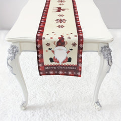 1pc Christmas Table Runner Merry Christmas Red Home Decor Polyester Table Runner