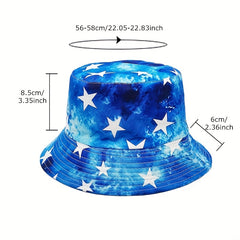 Reversible Bucket Hat Tie Dye Fisherman Cap Sunscreen Basin Hats