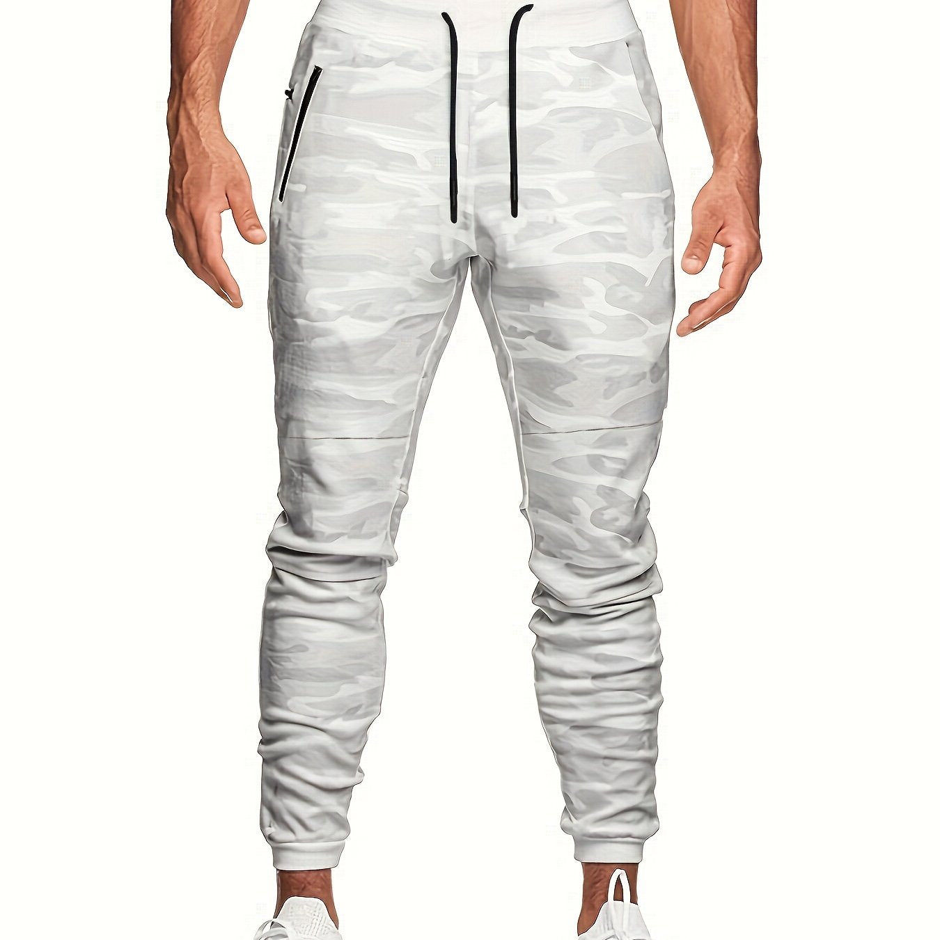 Camouflage Men's Sports Pants with Zipper Pocket