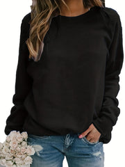 Women's Raglan Crew Neck Sweatshirt for Spring & Fall