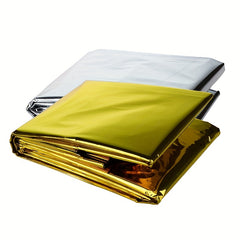 Outdoor Portable Emergency Insulation Blanket 210 Double sided Silvery