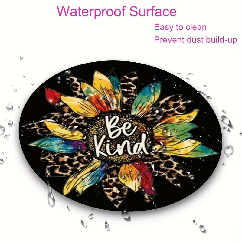 Leopard Sunflower Mouse Pad Round Laptop Game Office Anti Slip Waterproof