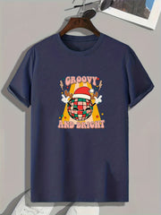 Christmas Style Disco Ball Print Men's Sports T-shirt