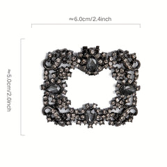 2pcs Square Shoe Clips Detachable Shoe Buckles For Wedding High Heels