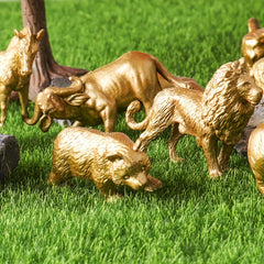 12pcs Mini Wildlife Animal Figures Set PVC Jungle Safari Playset