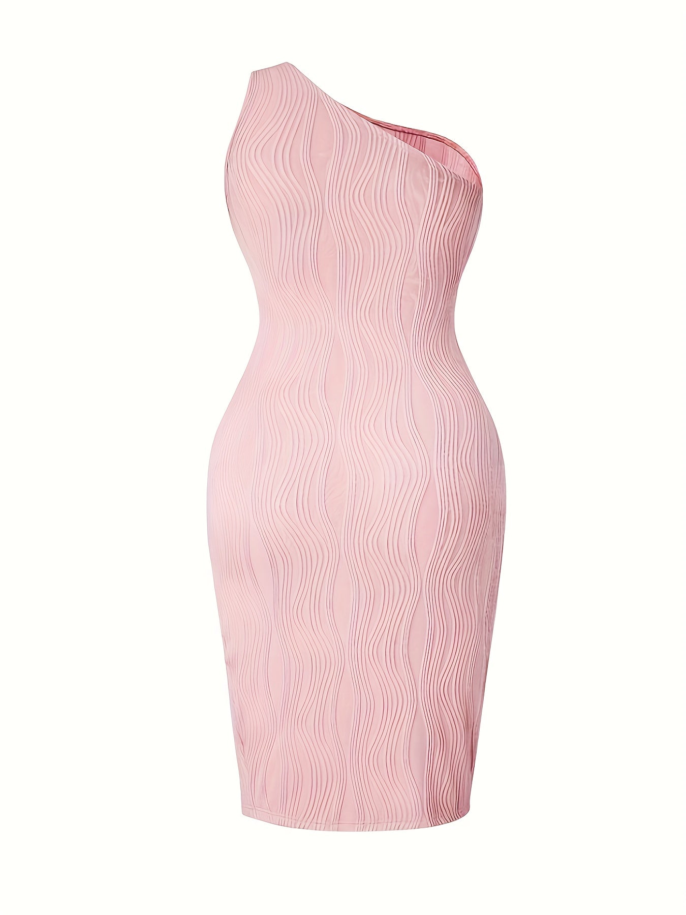 Sexy Dress Women's Plus Textured One Shoulder Tank Dress