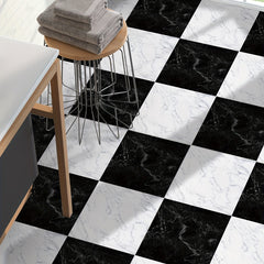 Set Of 4 Marble Floor Tile Sticker Self-adhesive Waterproof Wall Sticker Vinyl