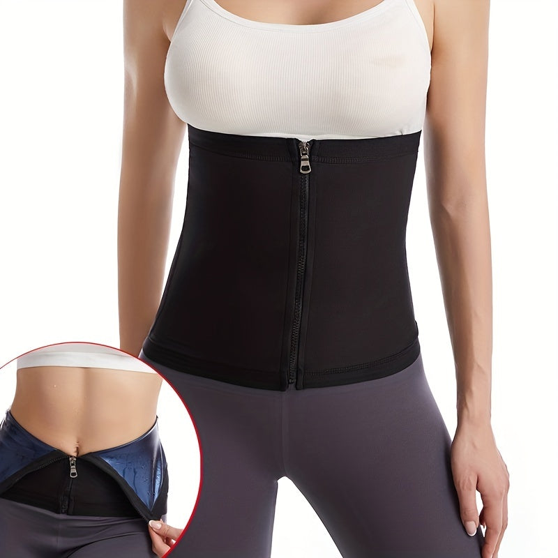 Zipper Waist Trainer Tummy Control Girdle Belt