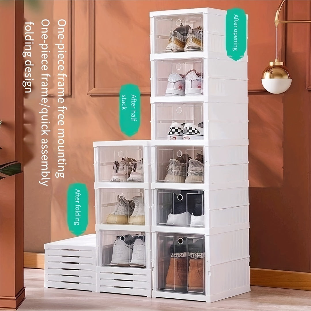Plastic Folding Shoes Storage Box Cabinet 3 6 layer Shoes Cabinet