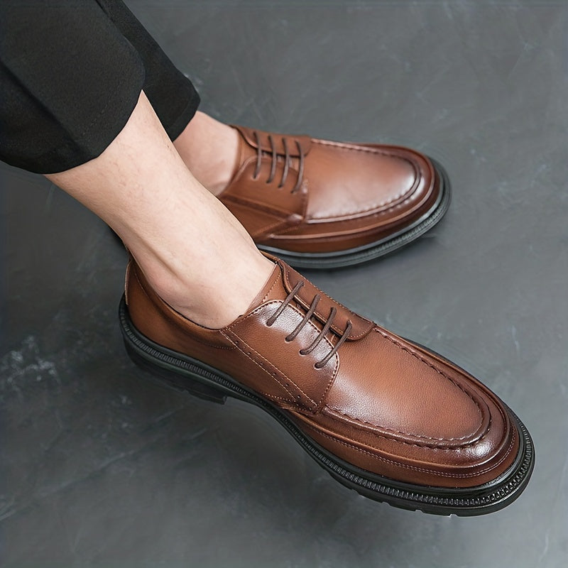 Men's Preppy Style Derby Lace Up Shoes - Business Formal Events