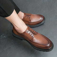 Men's Preppy Style Derby Lace Up Shoes - Business Formal Events