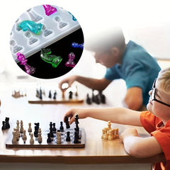 Chess Pieces Resin Mold Epoxy 3D Silicone DIY Crafting Tools