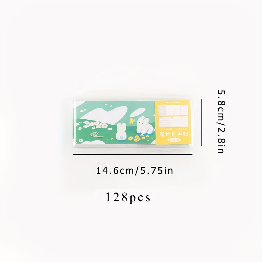 Mini Weekly Journal w/ Transparent Case Lightly Today Cartoon Notebook