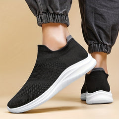 Men's Knitted Slip On Casual Shoes Breathable Lightweight Sock Shoes