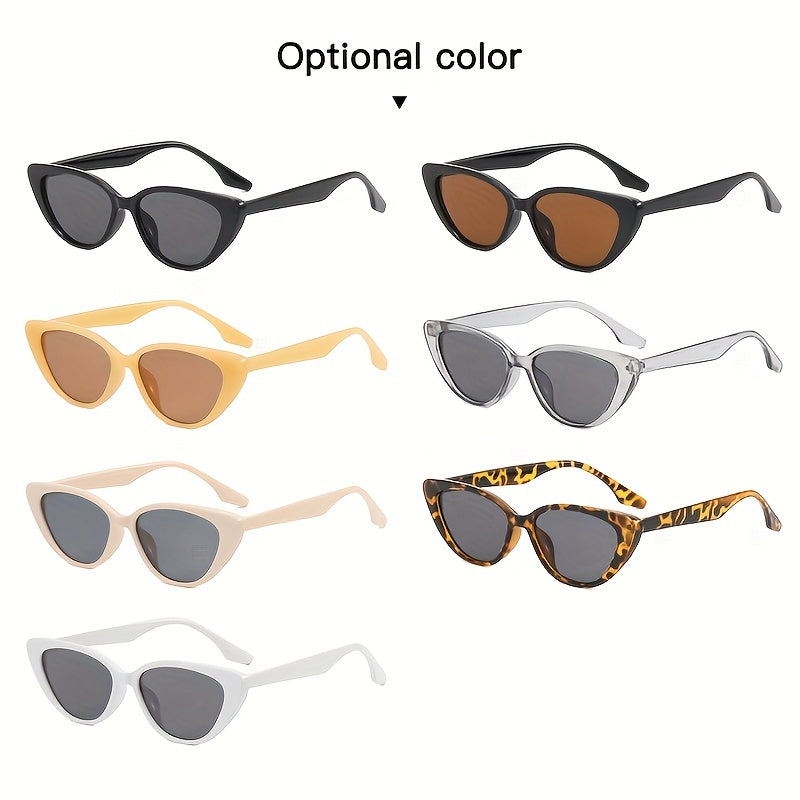 Small Frame Cat Eye Sunglasses Vintage Lightweight Sunshade Eyeglasses