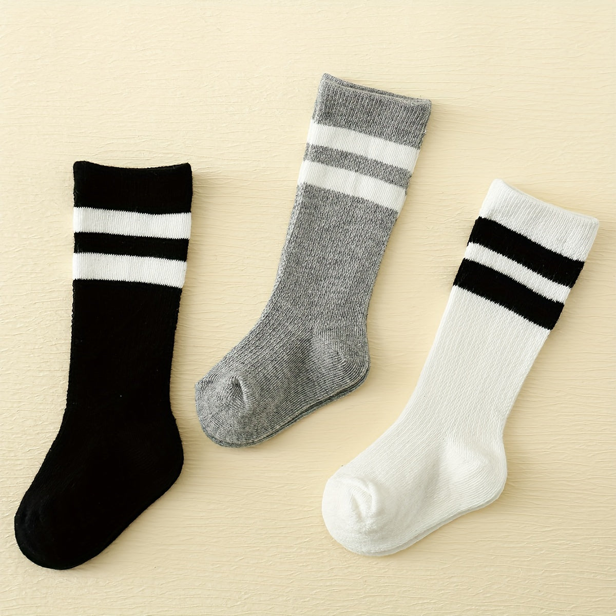 Toddler Girls Striped Cotton Crew Socks Kids Children's Socks
