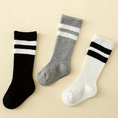 Toddler Girls Striped Cotton Crew Socks Kids Children's Socks