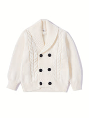 Boys Button Down Sweater Long Sleeve Warm Comfortable