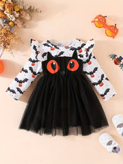 Halloween Baby's Cartoon Print Dress