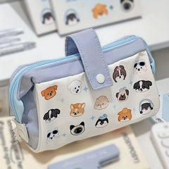 Puppy Print Pencil Case - 17x22x10cm