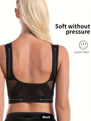 4 Pack Plus Size Sports Bra Set Solid Comfort Stretch Fitness Gym Bra 4pcs Set