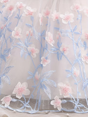 Baby Girls Floral Embroidery Sleeveless Dress