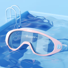HD Waterproof Anti-fog Swimming Goggles Large Frame