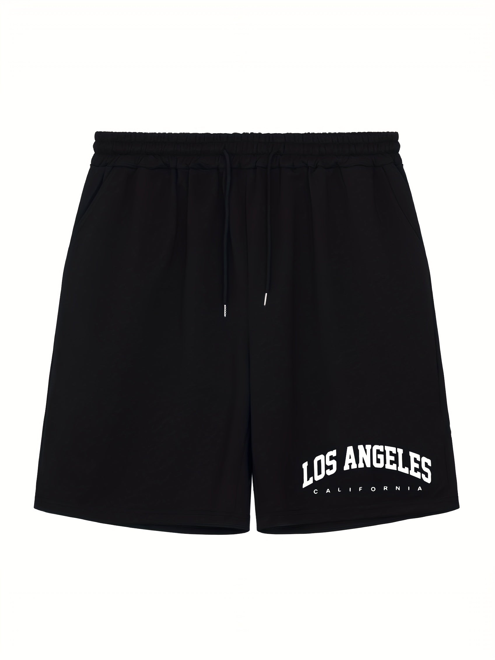 Men's LA Print Workout Shorts Active Stretch Sports Shorts