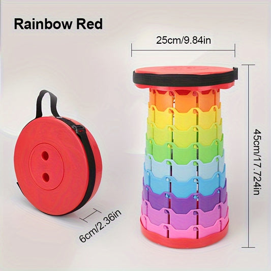 Adjustable Rainbow Camping Stool Ultralight Portable Fishing Chair