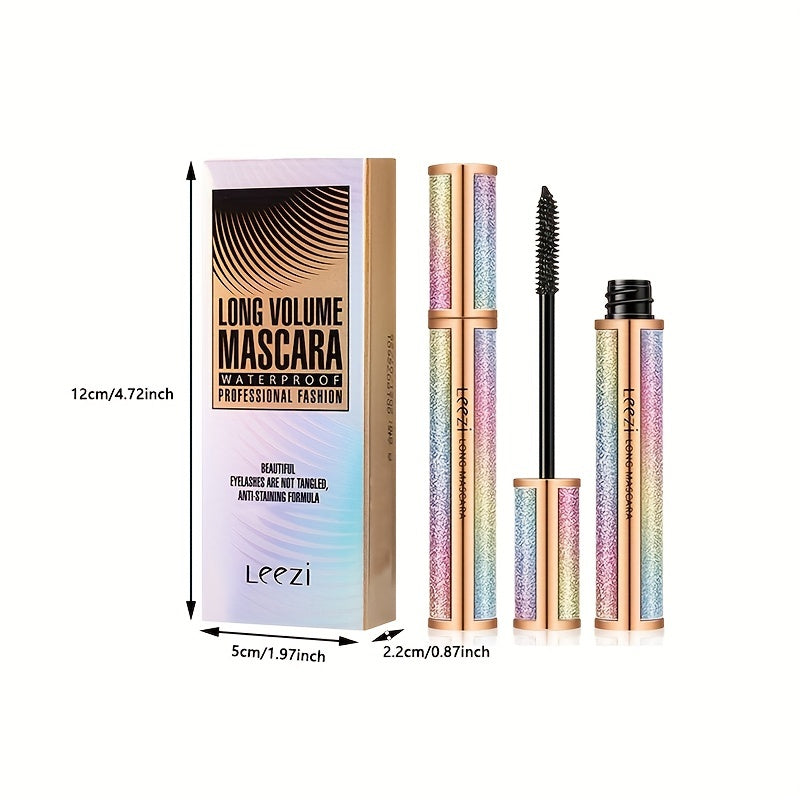 Waterproof 4D Fiber Mascara Long Lasting Smudge Proof Natural Thickening