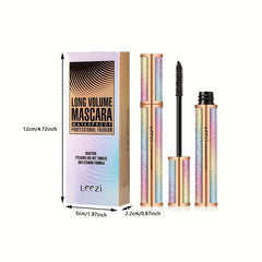 Waterproof 4D Fiber Mascara Long Lasting Smudge Proof Natural Thickening