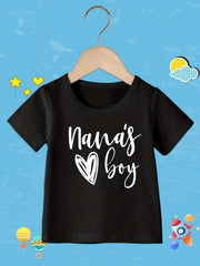 Toddler Boys T Shirts Slogan NANA S BOY Print Casual Novelty Tees