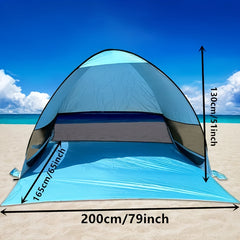Portable Beach Tent 2-3 Adults UPF 50 Lightweight Shelter for Camping