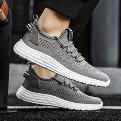 Men's Mesh Slip-On Sneakers Lace-Up Athletic Shoes