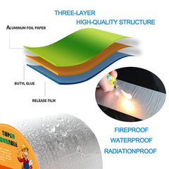 Waterproof Aluminum Butyl Rubber Tape for Pipe Roof Leak Window Seal