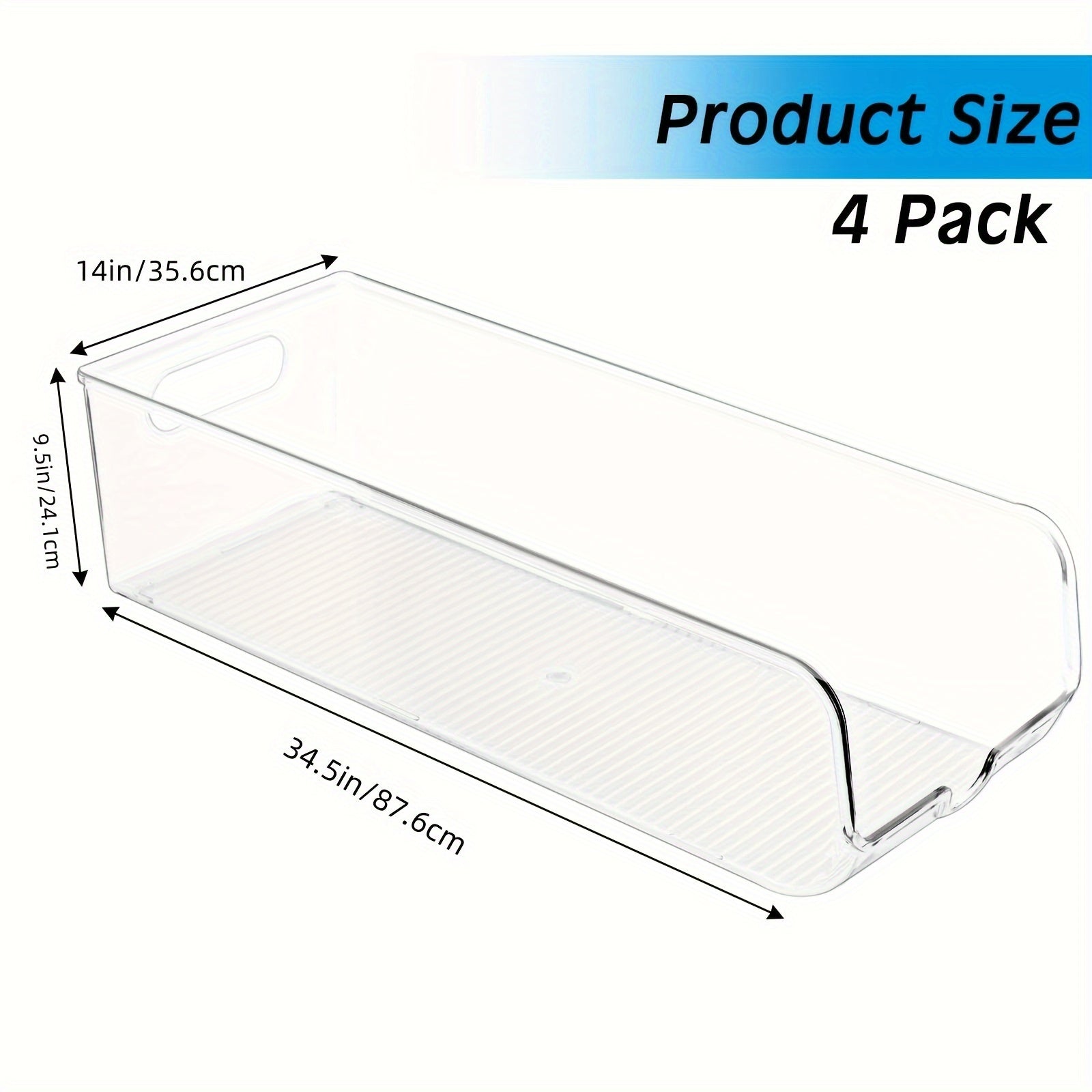 4pcs Can Organizer Refrigerator Bins Soda Can Dispenser Storage