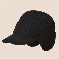 Warm Woolen Hat Fleece Knitted Hat Plus Velvet Thickened Ear Protection