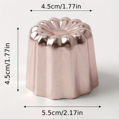 4pcs Non Stick Canele Pan Mousse Cake Mold Pudding Mold Baking Tools