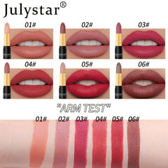 6pcs Lipstick Set Matte Finish Lipstick Set 3 8g 6pcs